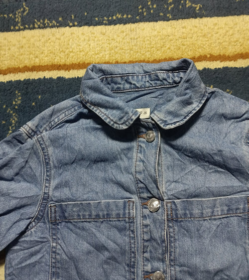 kids denim Jean Jacket-7-8 Years |Thrift