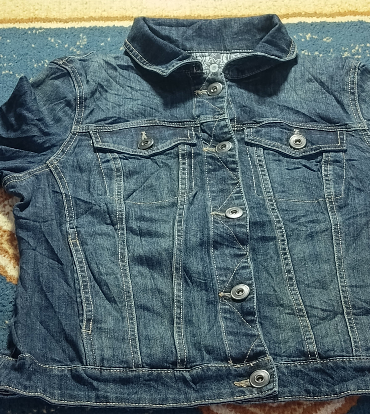 Women Denim Jean  Jacket-Vintage Thrift