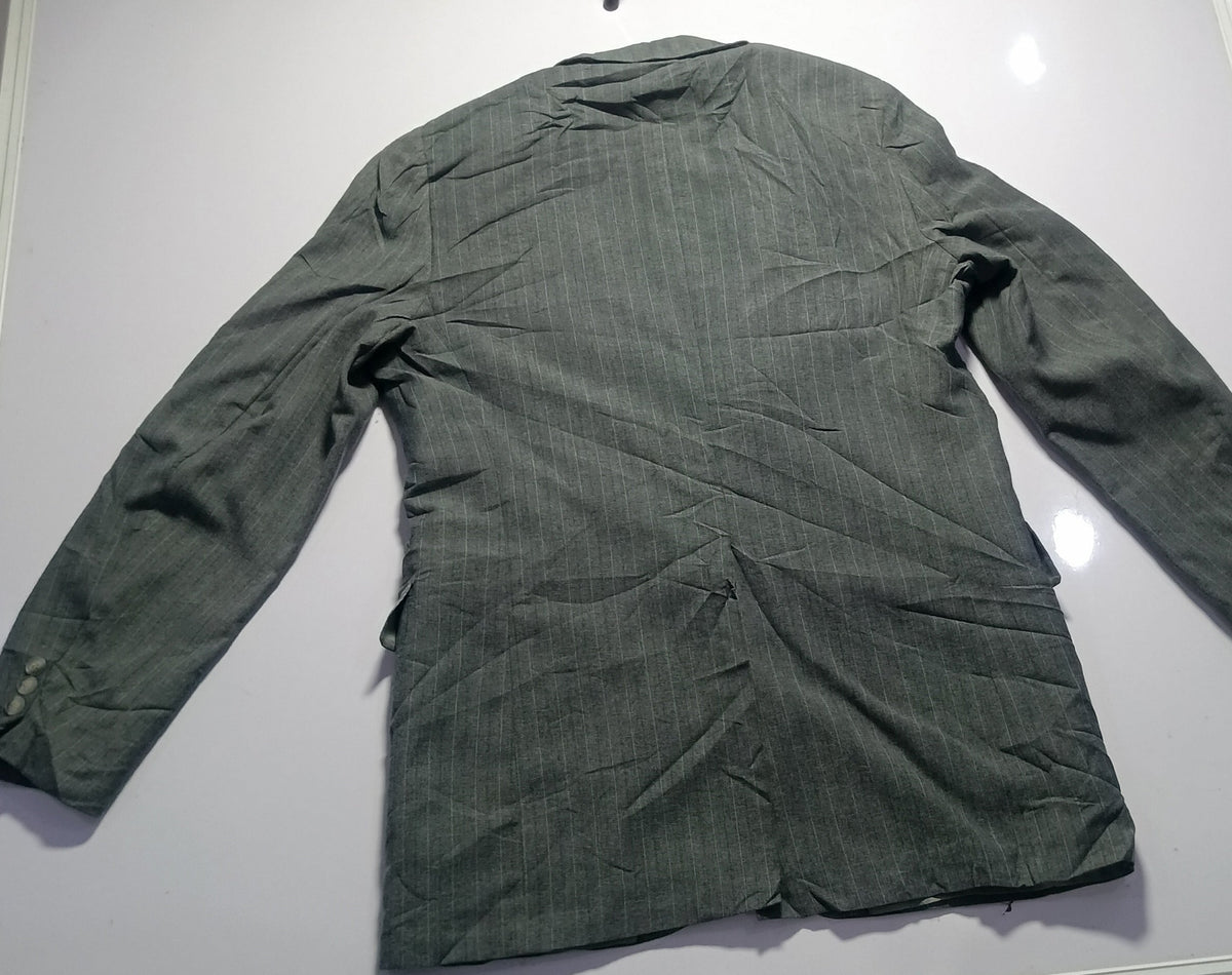 Men's Suit Jacket-Dark Gray -Thrift