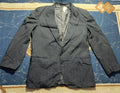Men's Suit Jacket-Dark Gray Pinstripe -Thrift