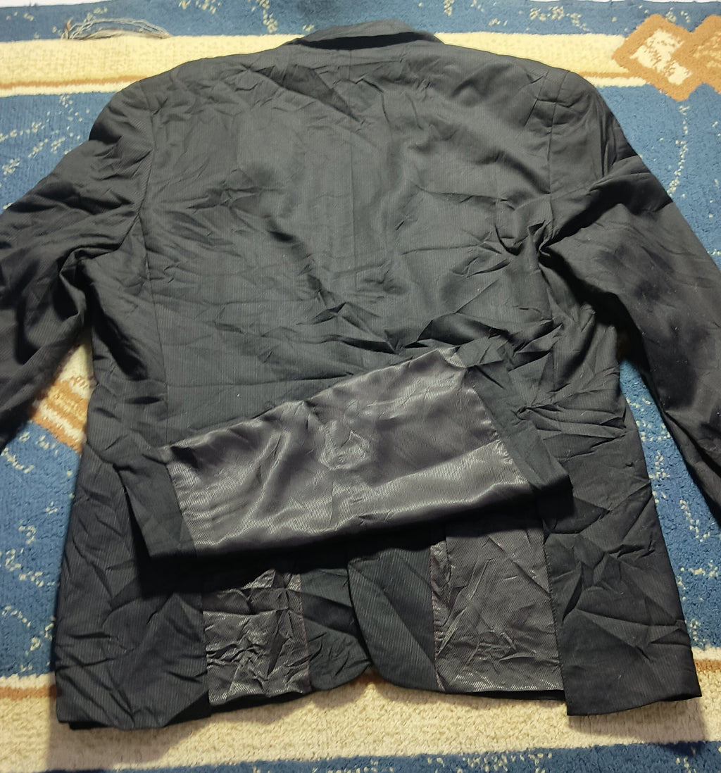 Men's Suit Jacket - Black Stripe-Thrift