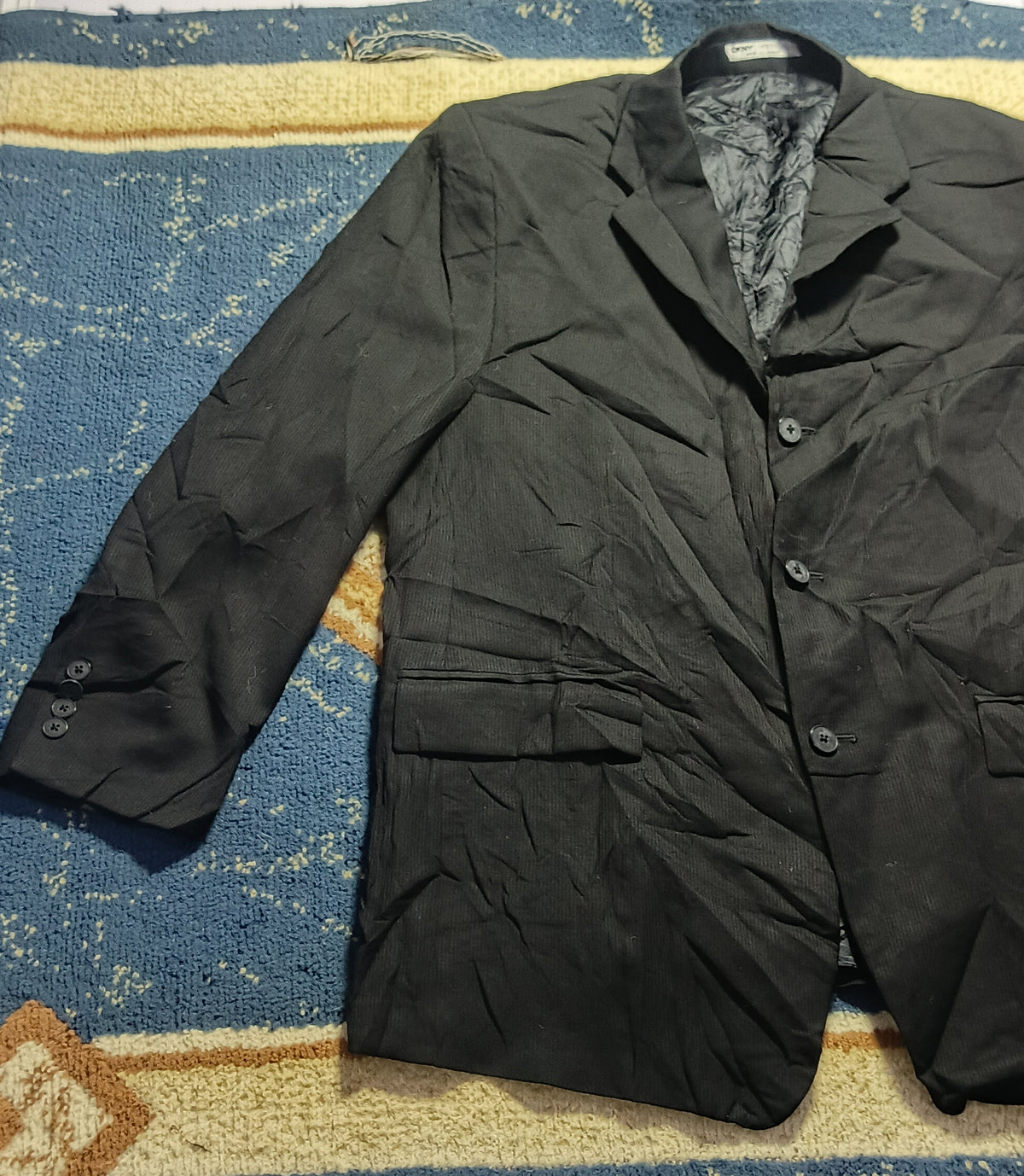 Men's Suit Jacket-Black -Thrift