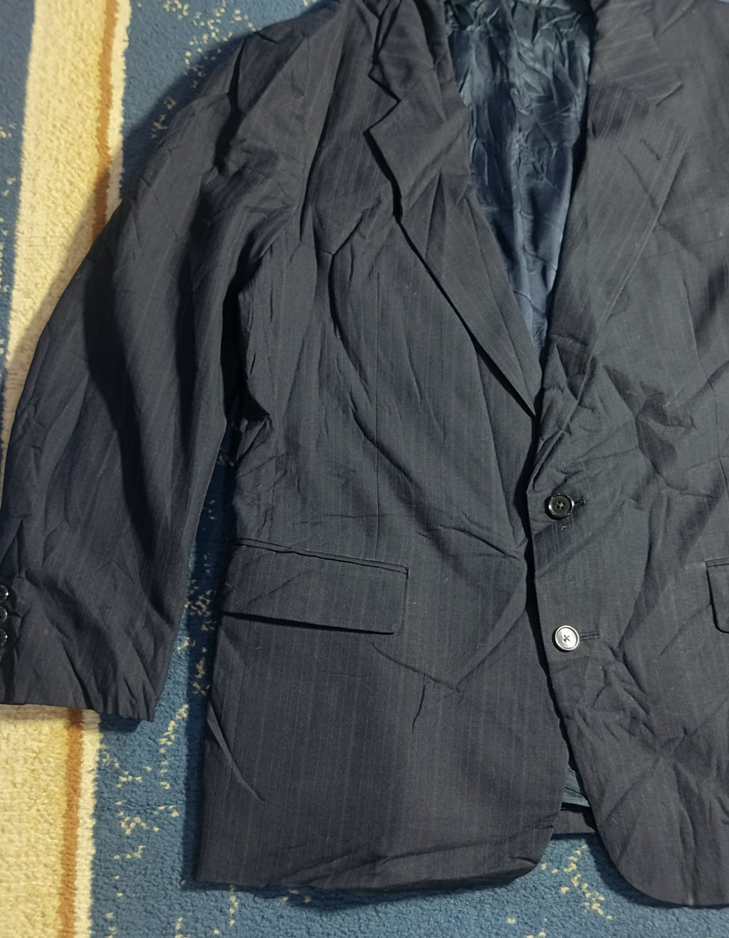 Men's Suit Jacket - Dark Navy Blue -Thrift