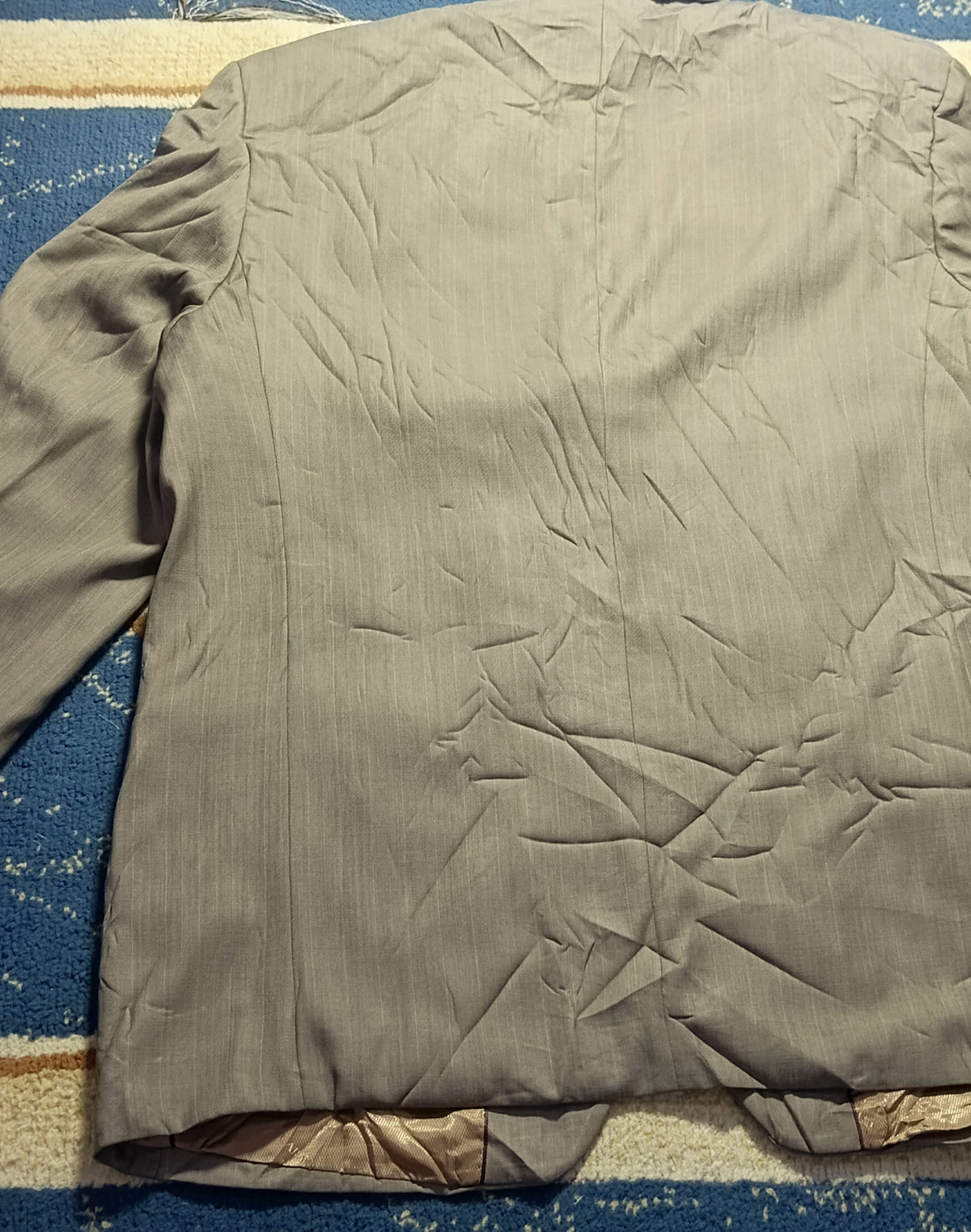 Men's Suit Jacket- Beige -Thrift