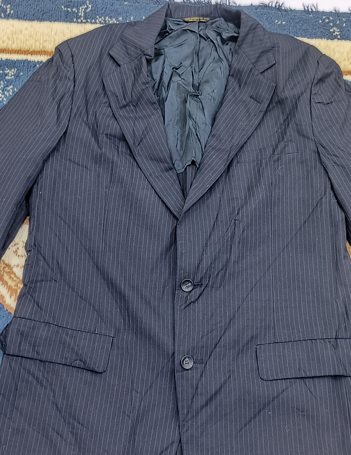 Men's Suit Jacket-Dark Navy Blue -Thrift