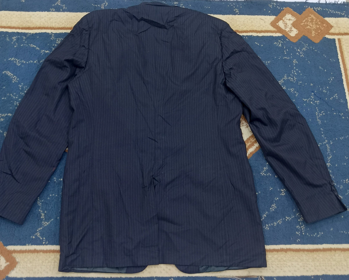 Men's Suit Jacket-Dark Navy Blue -Thrift