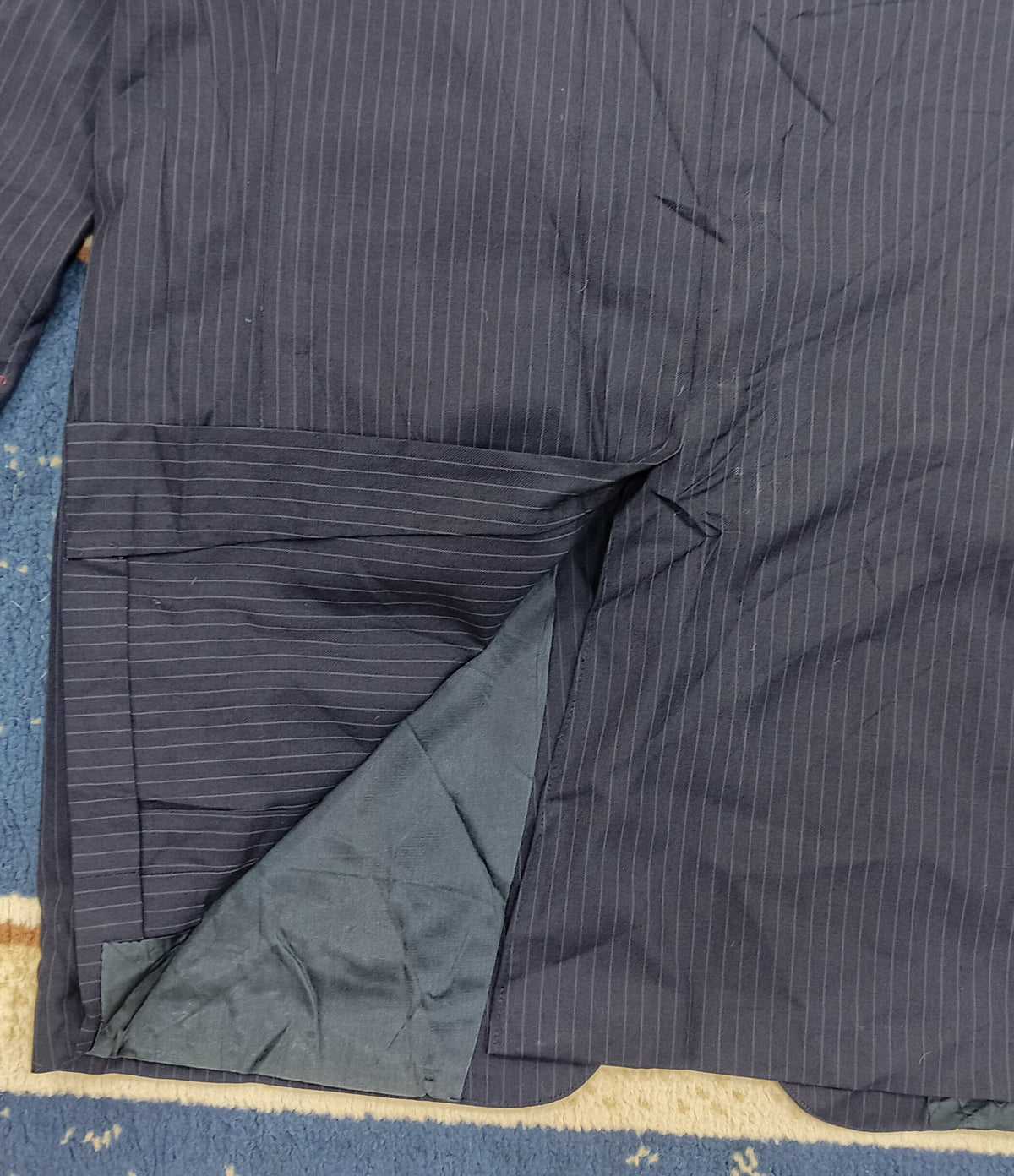 Men's Suit Jacket-Dark Navy Blue -Thrift