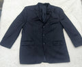 Men's Suit Jacket -  black pinstripe -Thrift