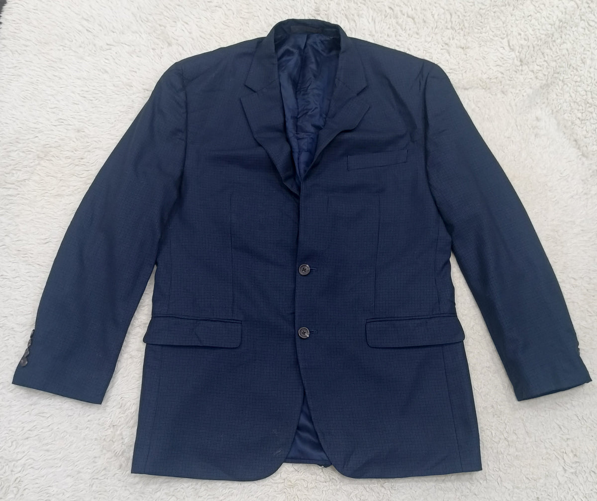 Men's Suit Jacket -  navy blue  -Thrift