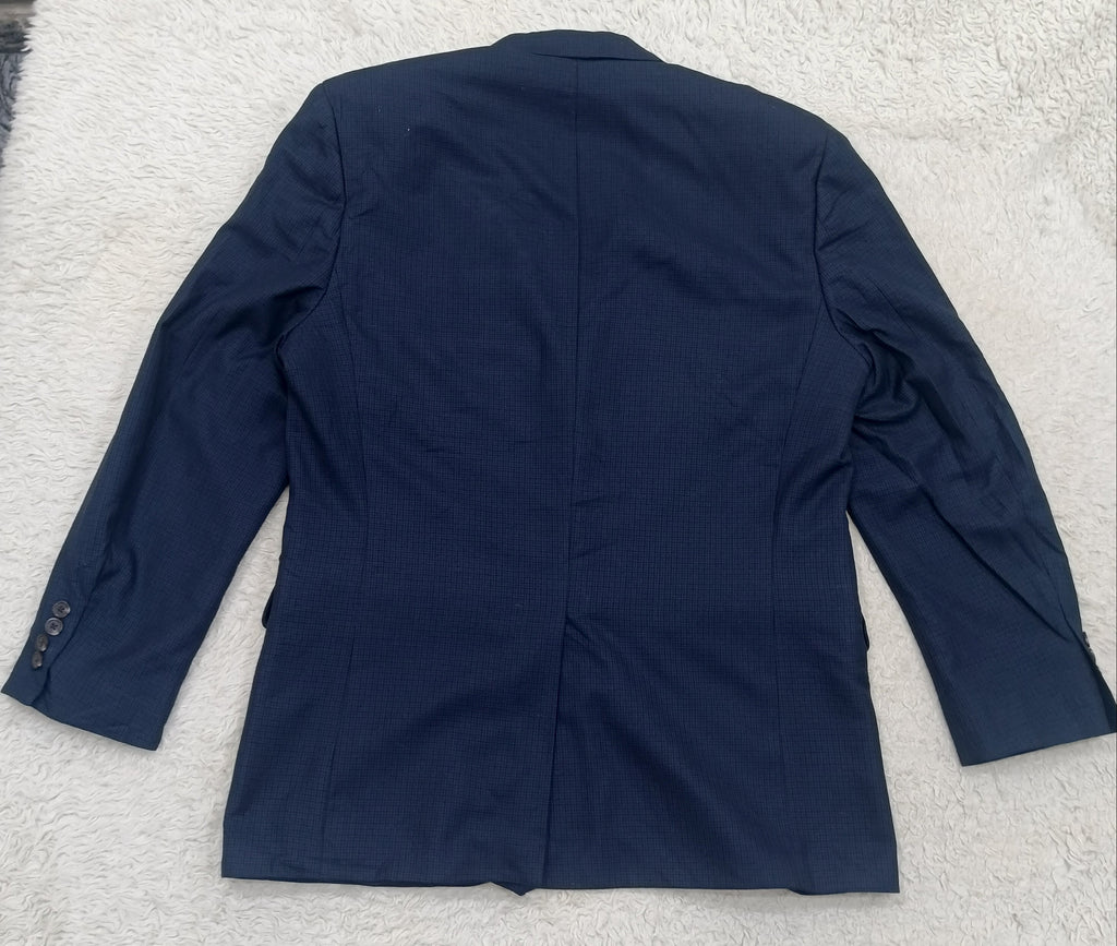 Men's Suit Jacket -  navy blue  -Thrift