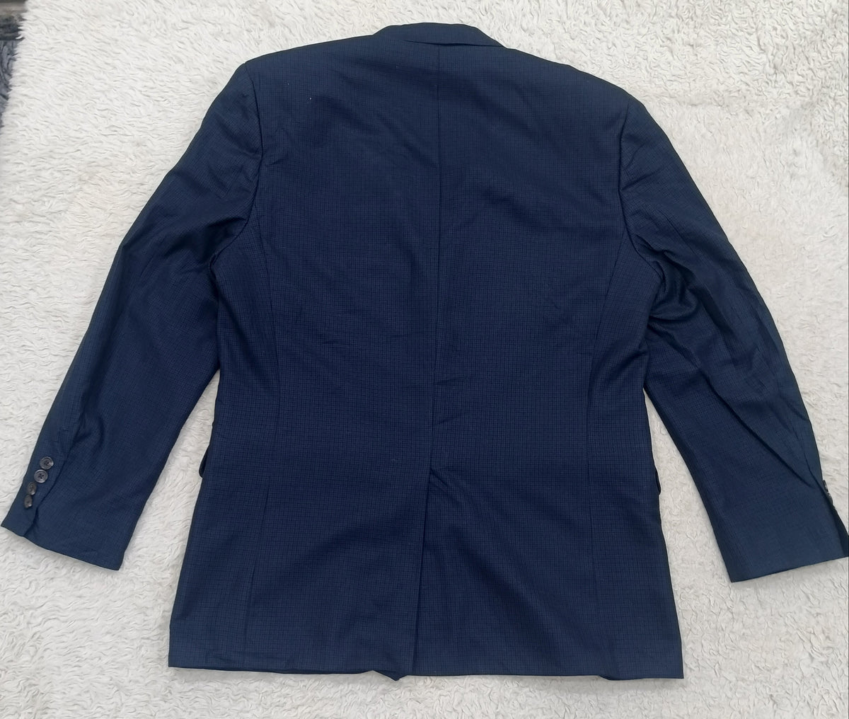 Men's Suit Jacket -  navy blue  -Thrift