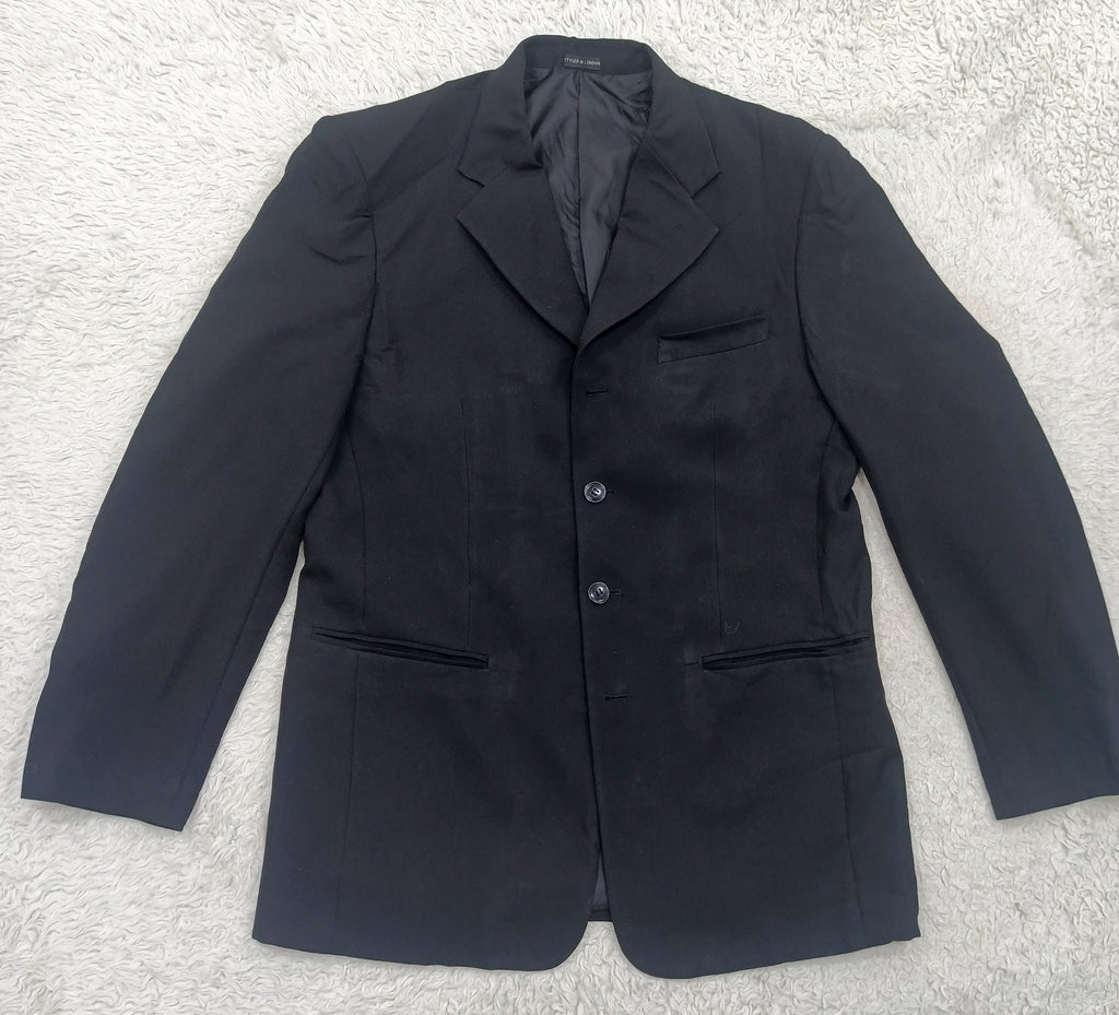 Men's Suit Jacket -  Black  -Thrift
