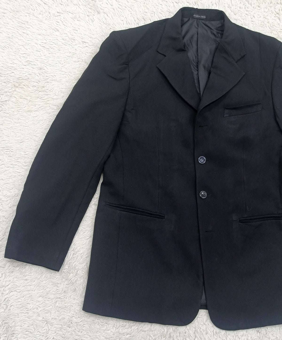 Men's Suit Jacket -  Black  -Thrift