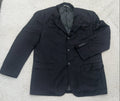 Men's Suit Jacket - dark charcoal gray pinstripe -Thrift