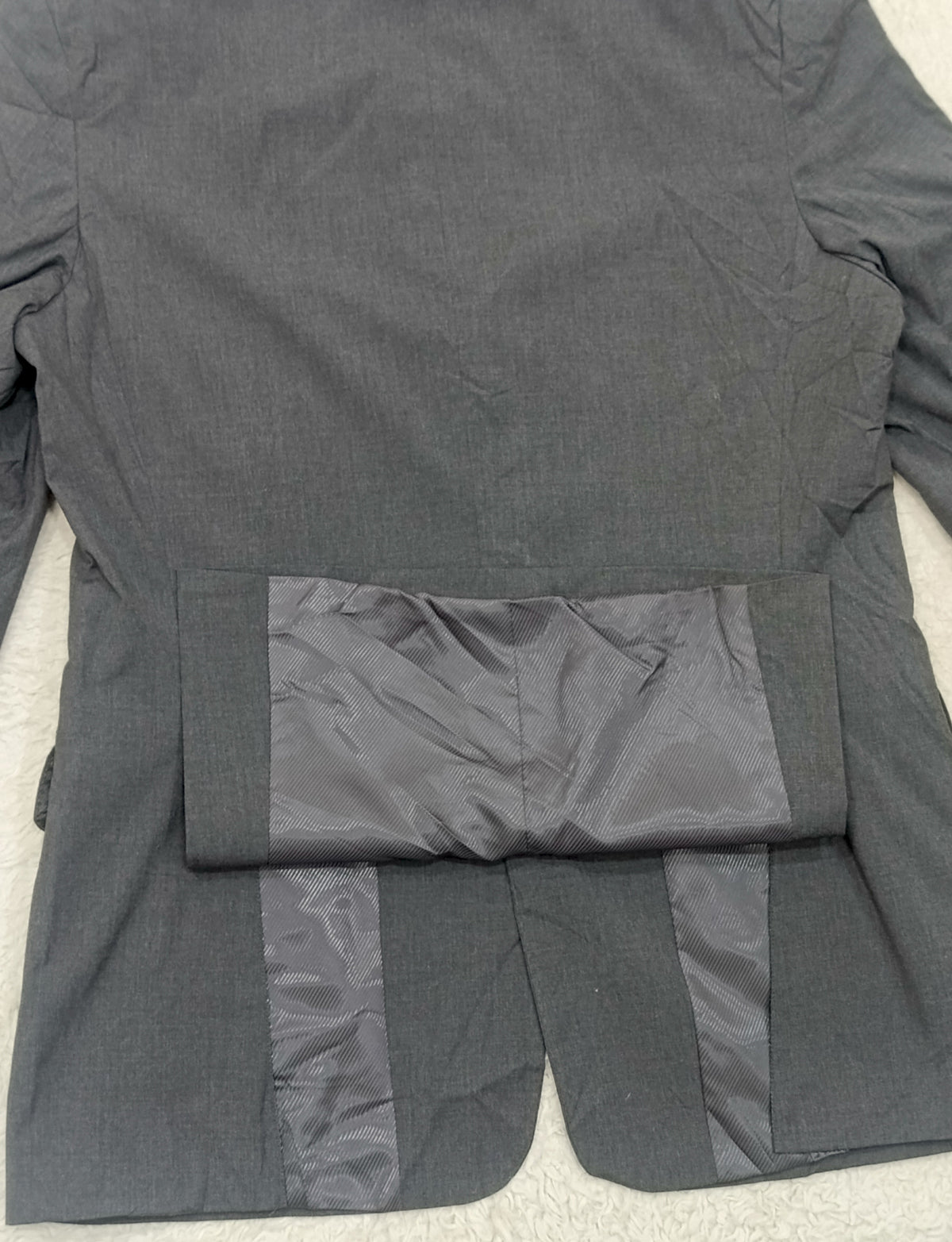 Men's Suit Jacket - gray single-breasted-Thrift