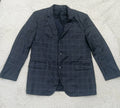 Men's Suit Jacket -dark gray plaid -Thrift