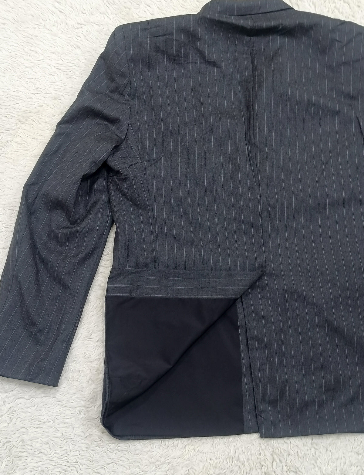 Men's Suit Jacket -dark gray pinstripe-Thrift