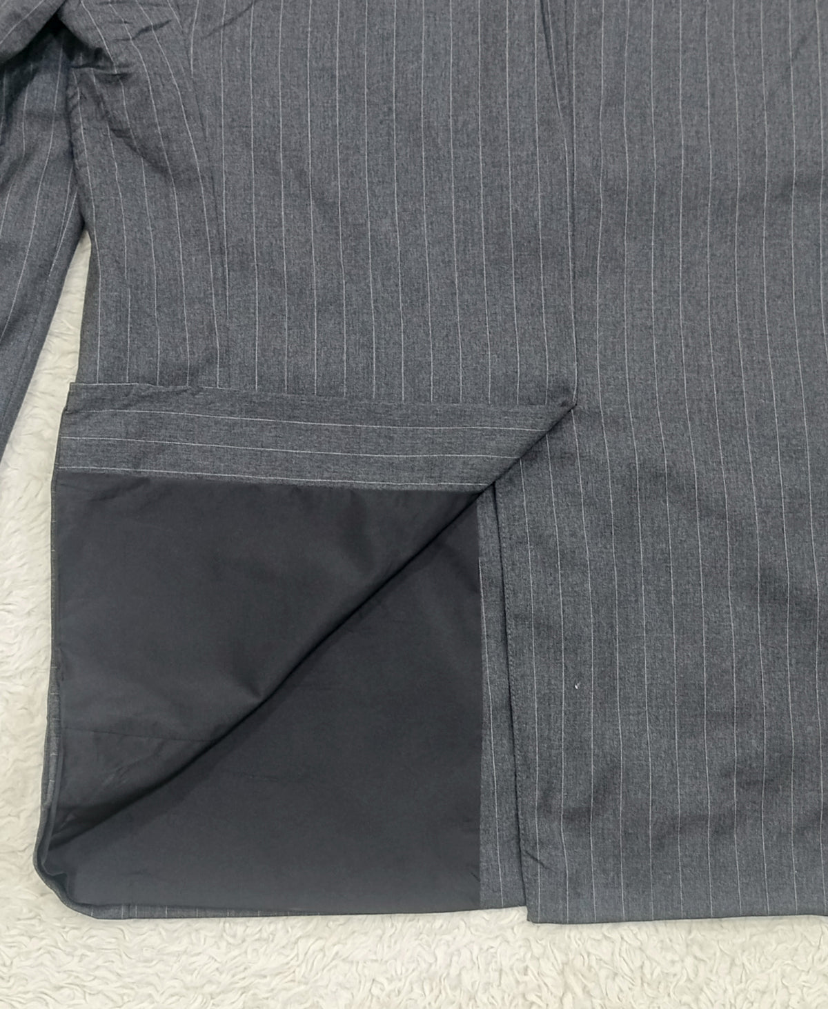 Men's Suit Jacket -dark gray pinstripe-Thrift