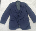 Men's Suit Jacket -dark navy blue pinstripe-Thrift