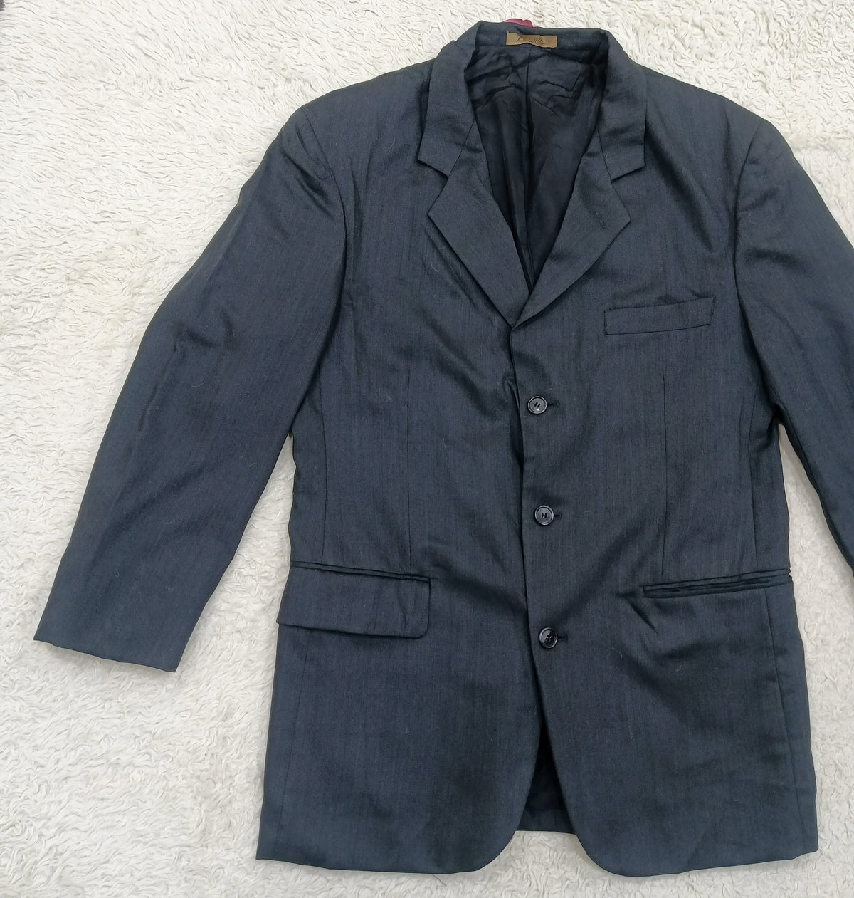 Men's Suit Jacket -Dark Gray-Thrift