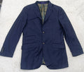 Men's Suit Jacket -Navy Blue Pinstripe-Thrift