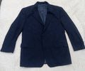Men's Suit Jacket -Navy Blue Pinstripe-Thrift
