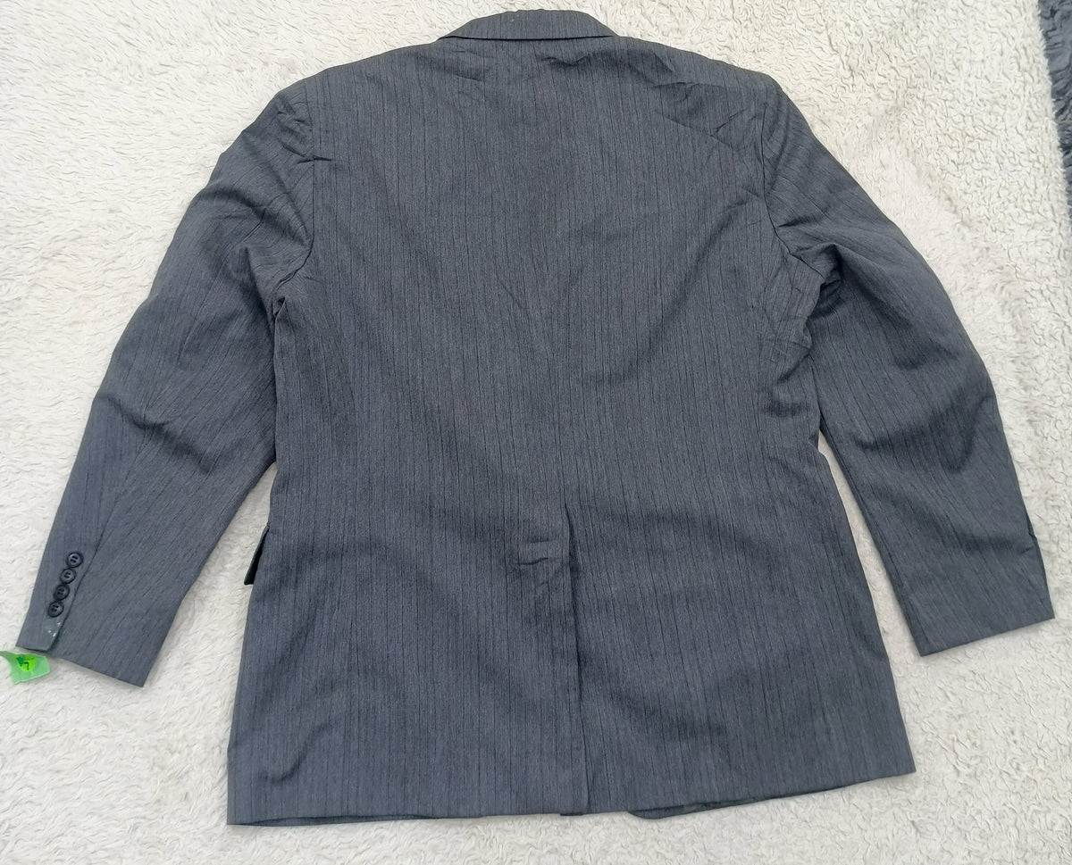Men's Suit Jacket -Light Gray Pinstripe-Thrift