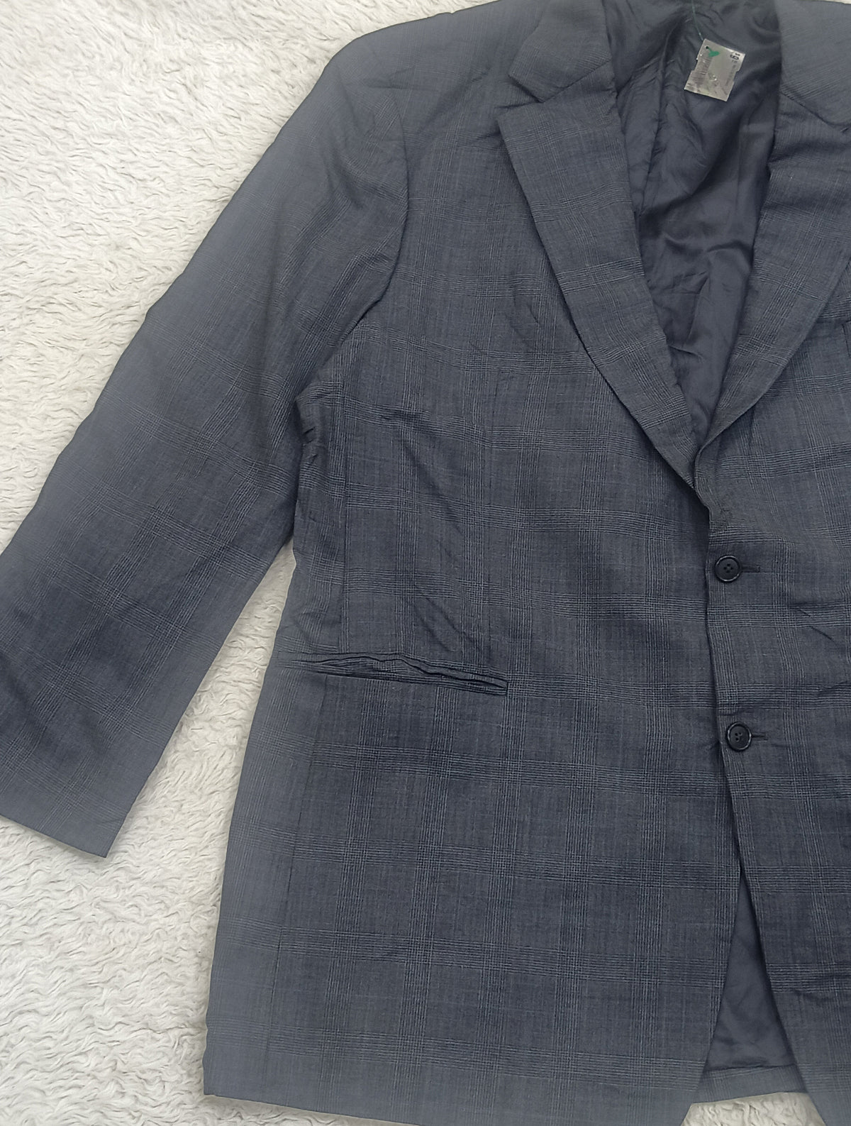 Men's Suit Jacket- Dark Gray -Thrift