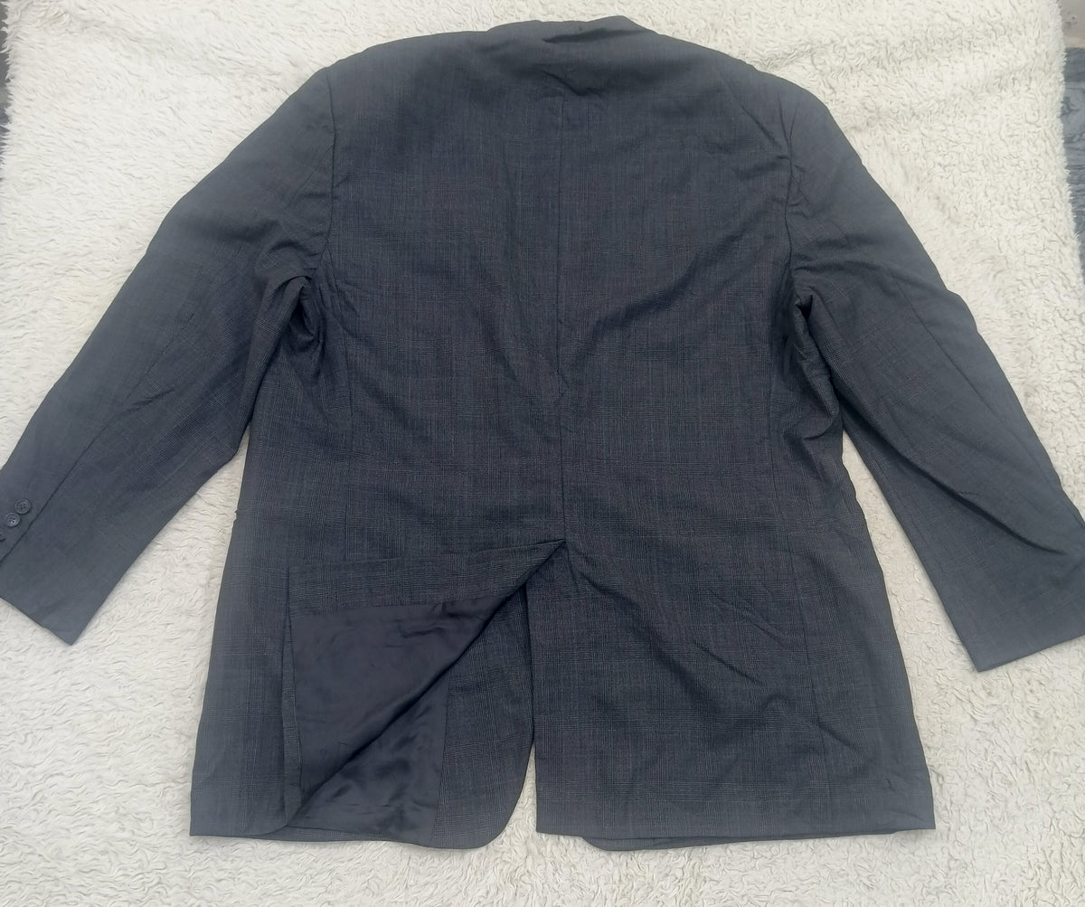 Men's Suit Jacket- Dark Gray -Thrift