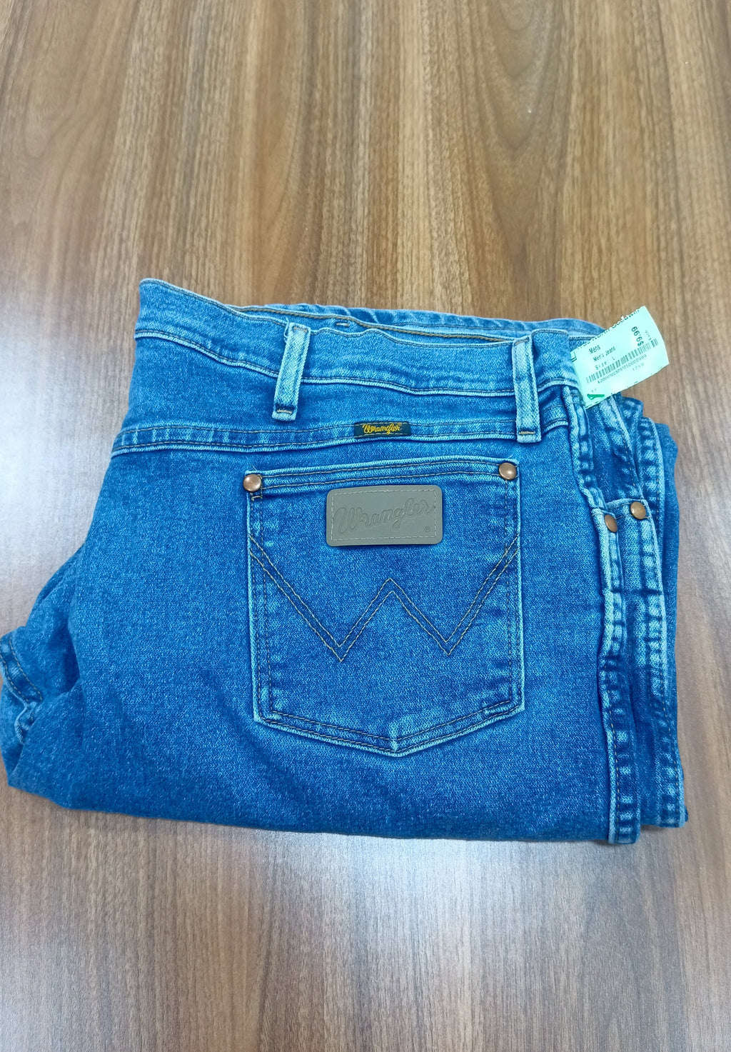 Men's Wrangler Thrift Straight-Leg Jeans-Blue
