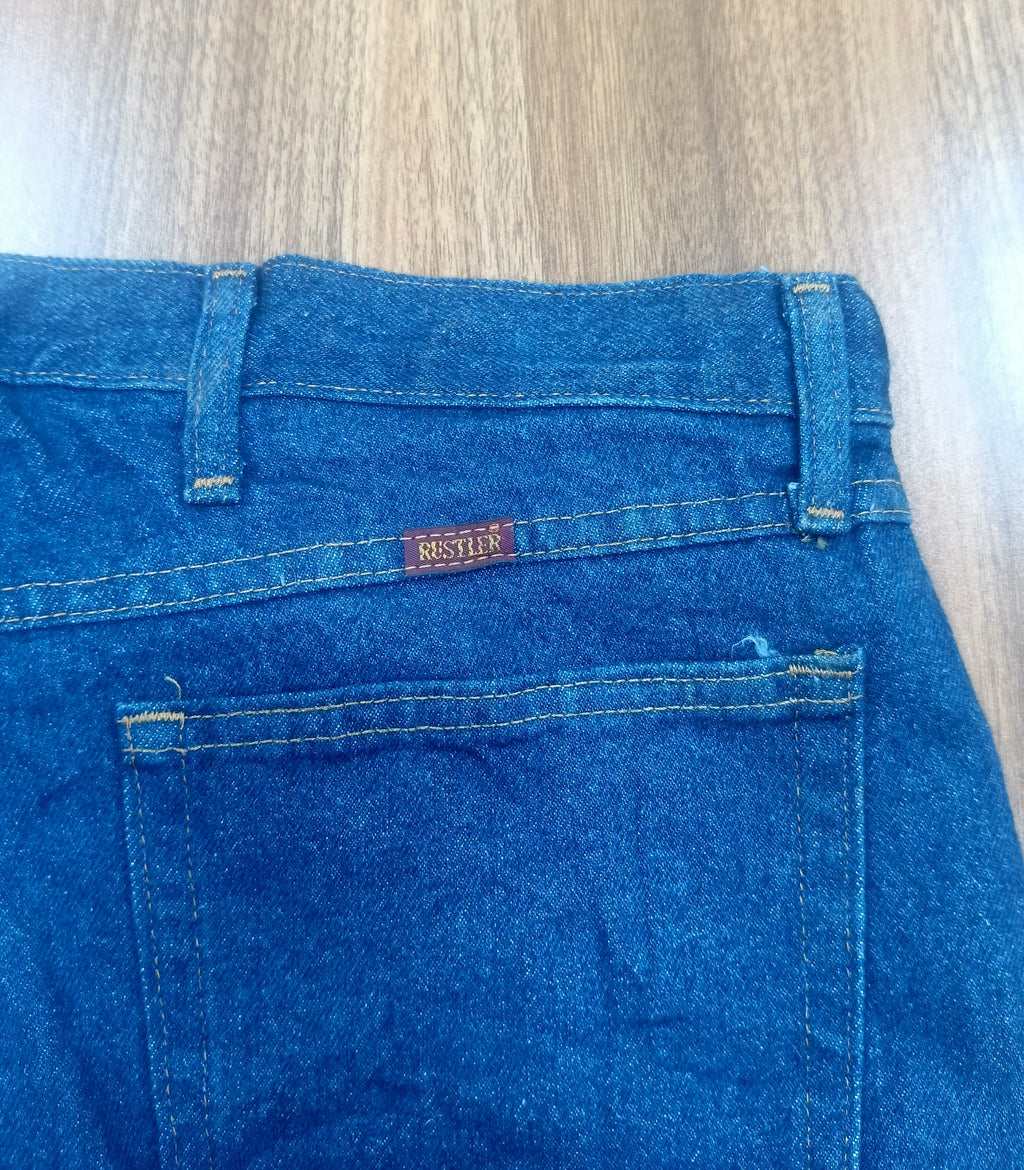 Men's  Rustler Thrift Straight-Leg Jeans- Deep blue