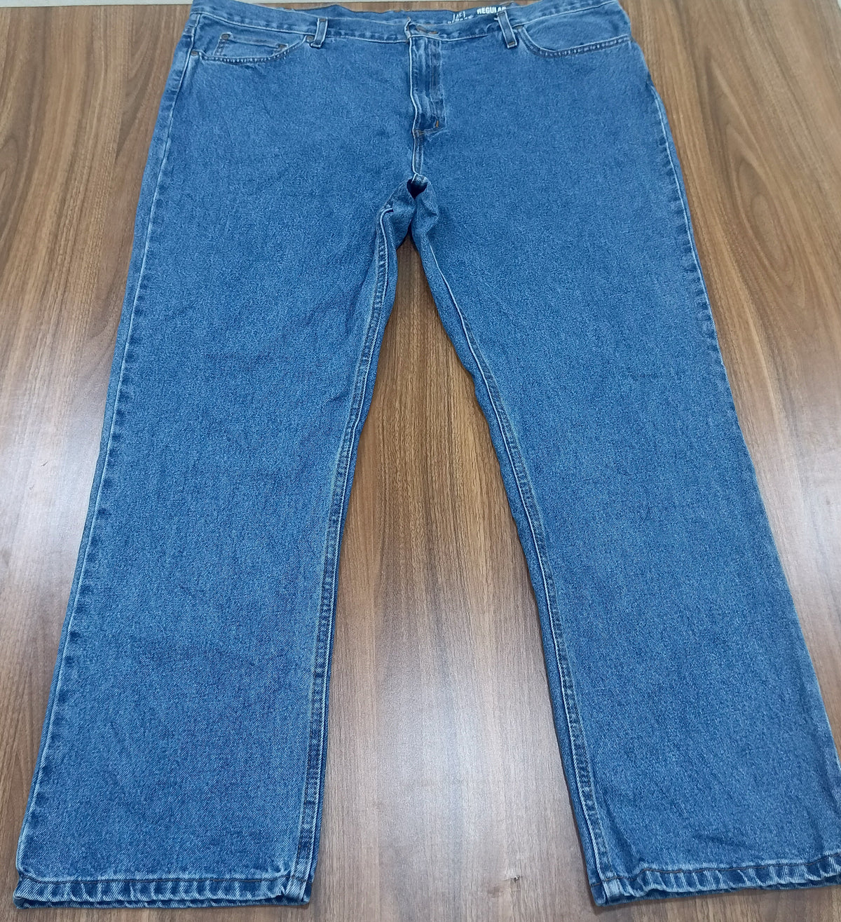 Men's Thrift Straight-Leg Jeans- blue denim