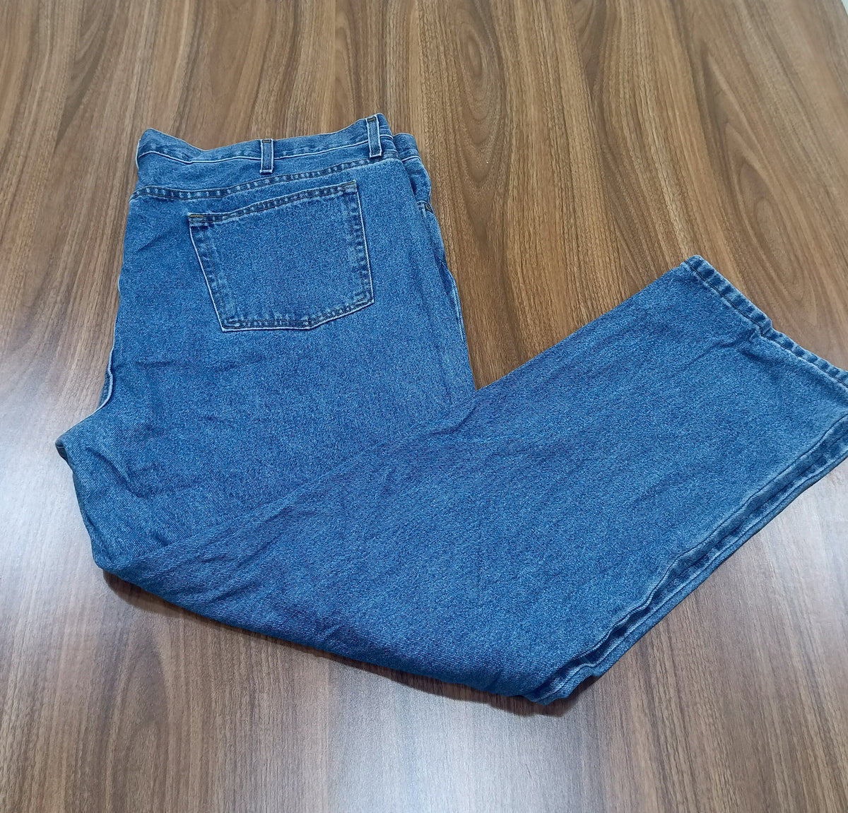 Men's Thrift Straight-Leg Jeans- blue denim