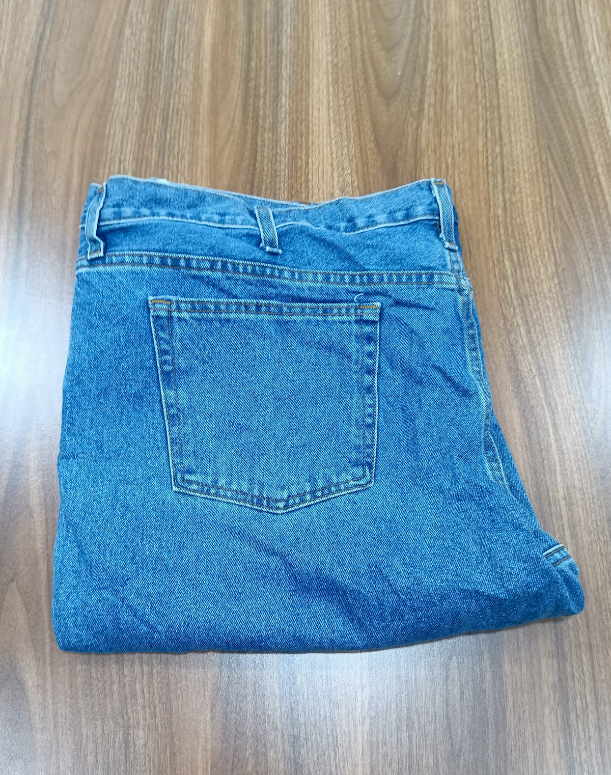 Men's Thrift Straight-Leg Jeans- blue denim