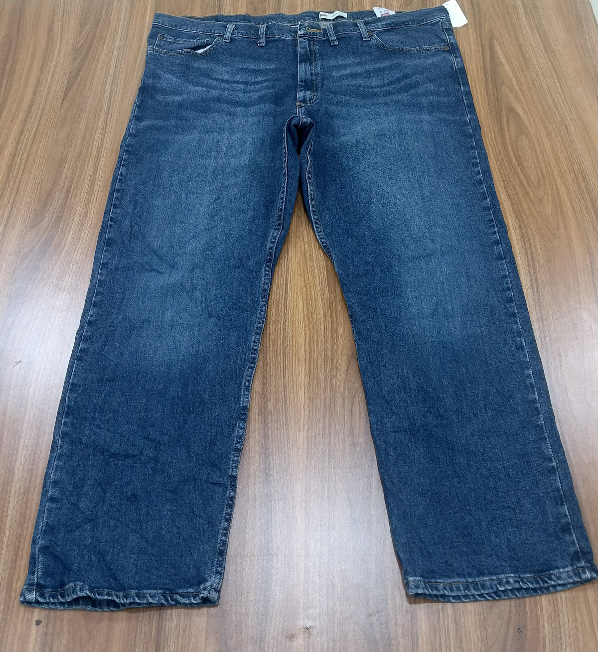 Men's Wrangler Thrift Straight-Leg Jeans- dark blue denim