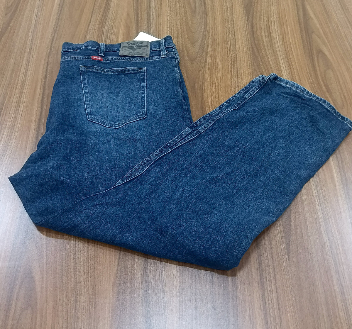 Men's Wrangler Thrift Straight-Leg Jeans- dark blue denim