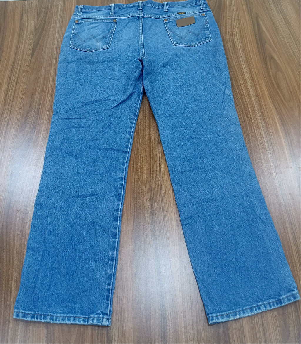 Men's Wrangler Thrift Straight-Leg Jeans- wash blue denim