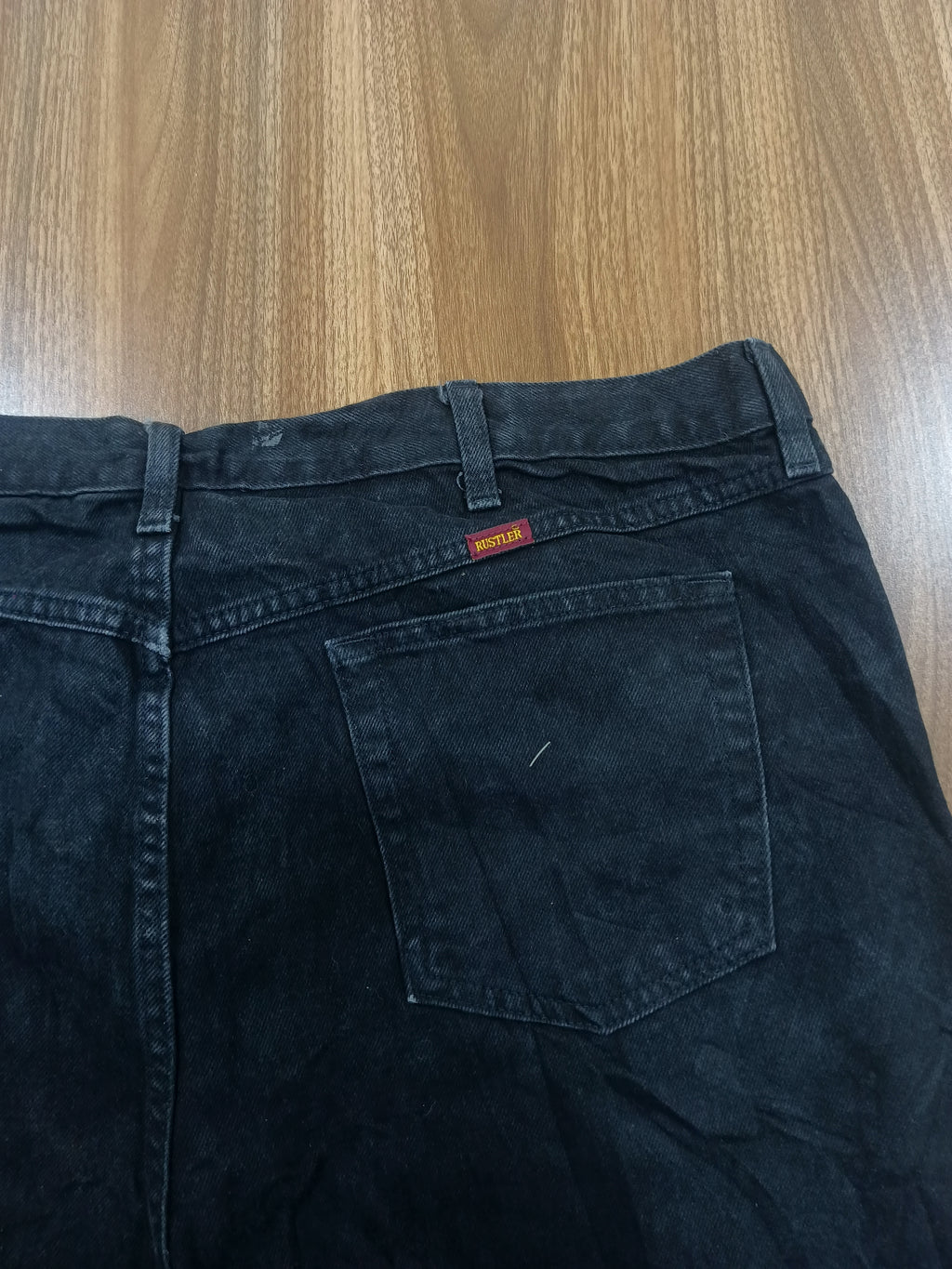 Men's Rustler Thrift Straight-Leg Jeans-  Black