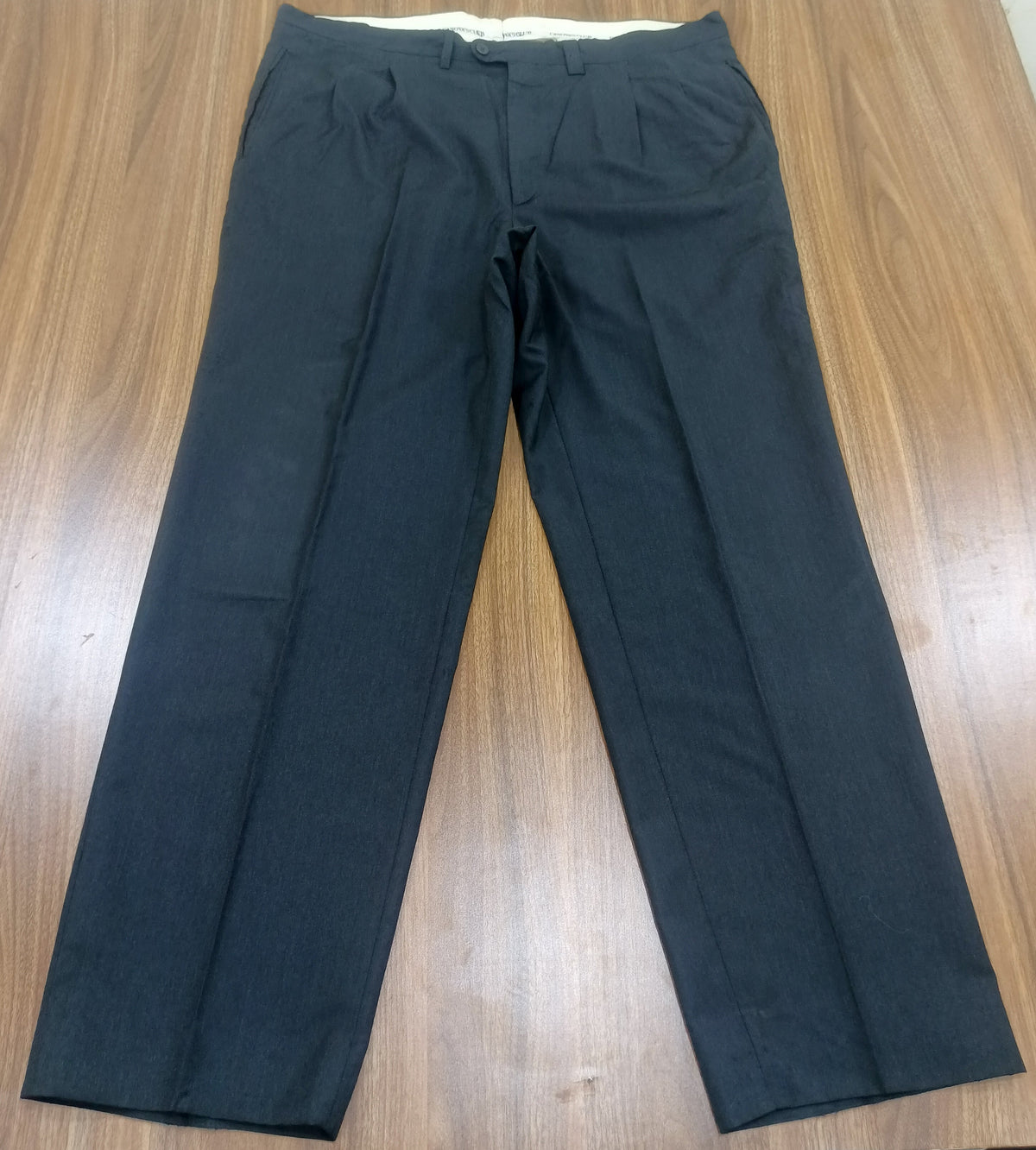 Men's Gray Straight -Leg Pant Trouser-Thrift