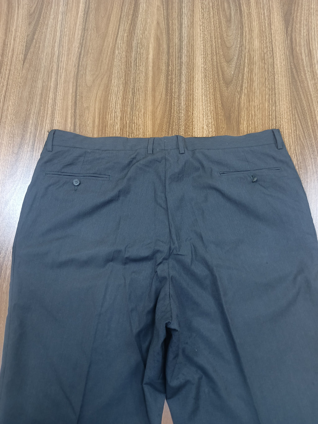 Men's Gray Straight -Leg Pant Trouser-Thrift
