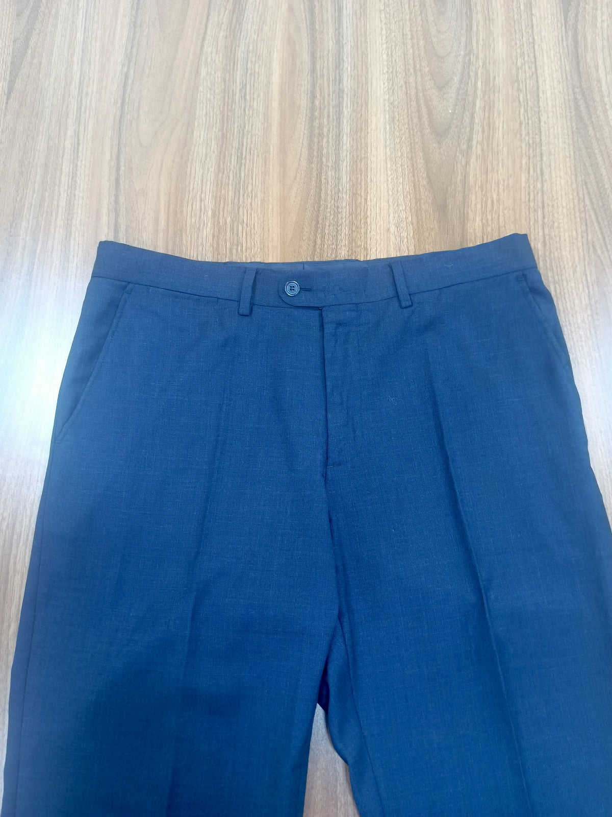 Men's Navy Blue Straight -Leg Pant Trouser-Thrift