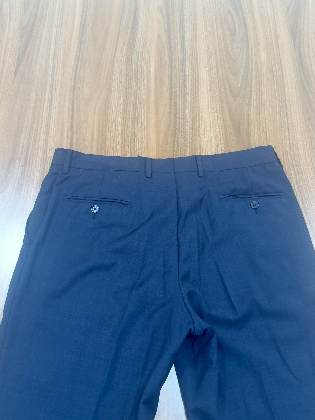 Men's Navy Blue Straight -Leg Pant Trouser-Thrift