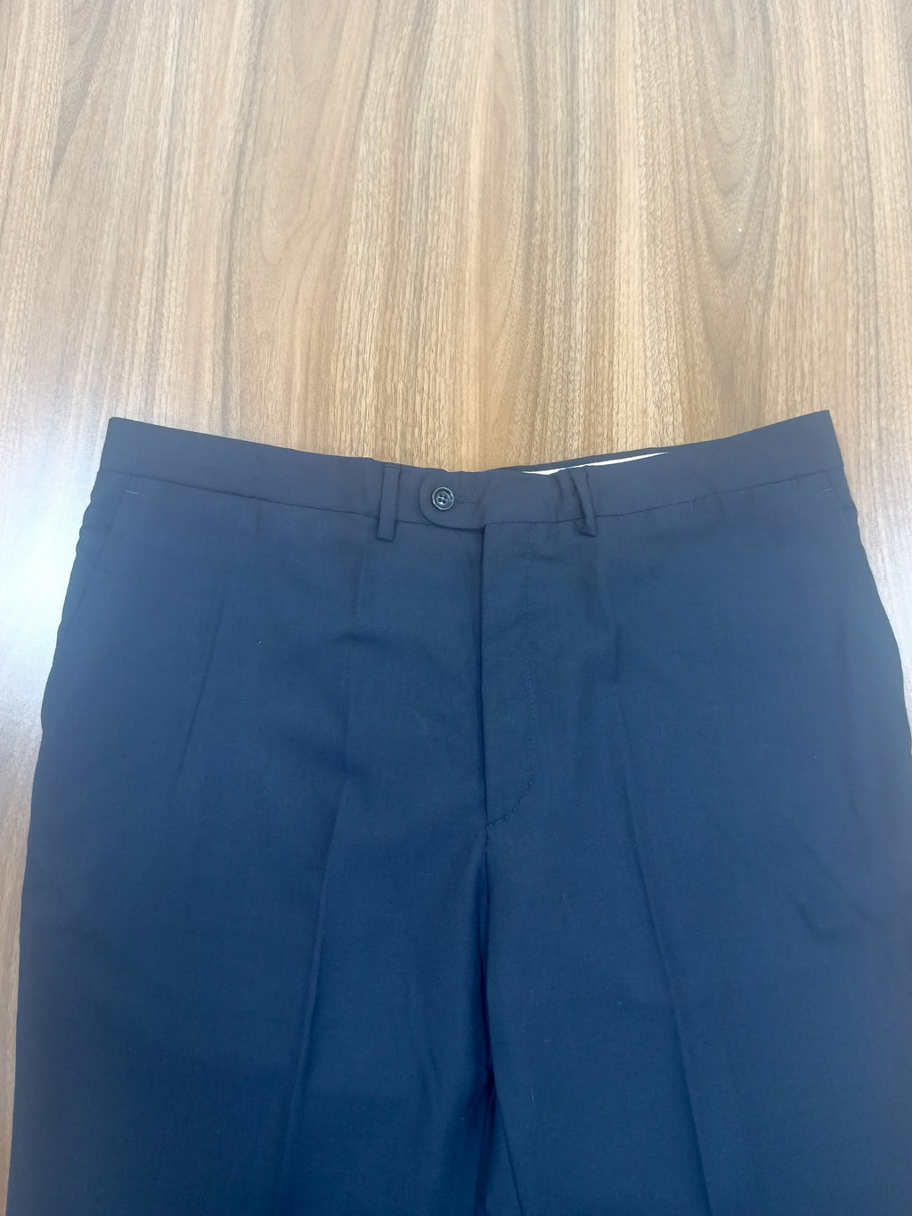 Men's Navy Blue Straight -Leg Pant Trouser-Thrift