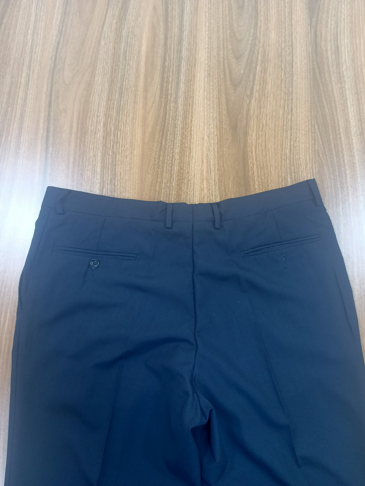 Men's Navy Blue Straight -Leg Pant Trouser-Thrift