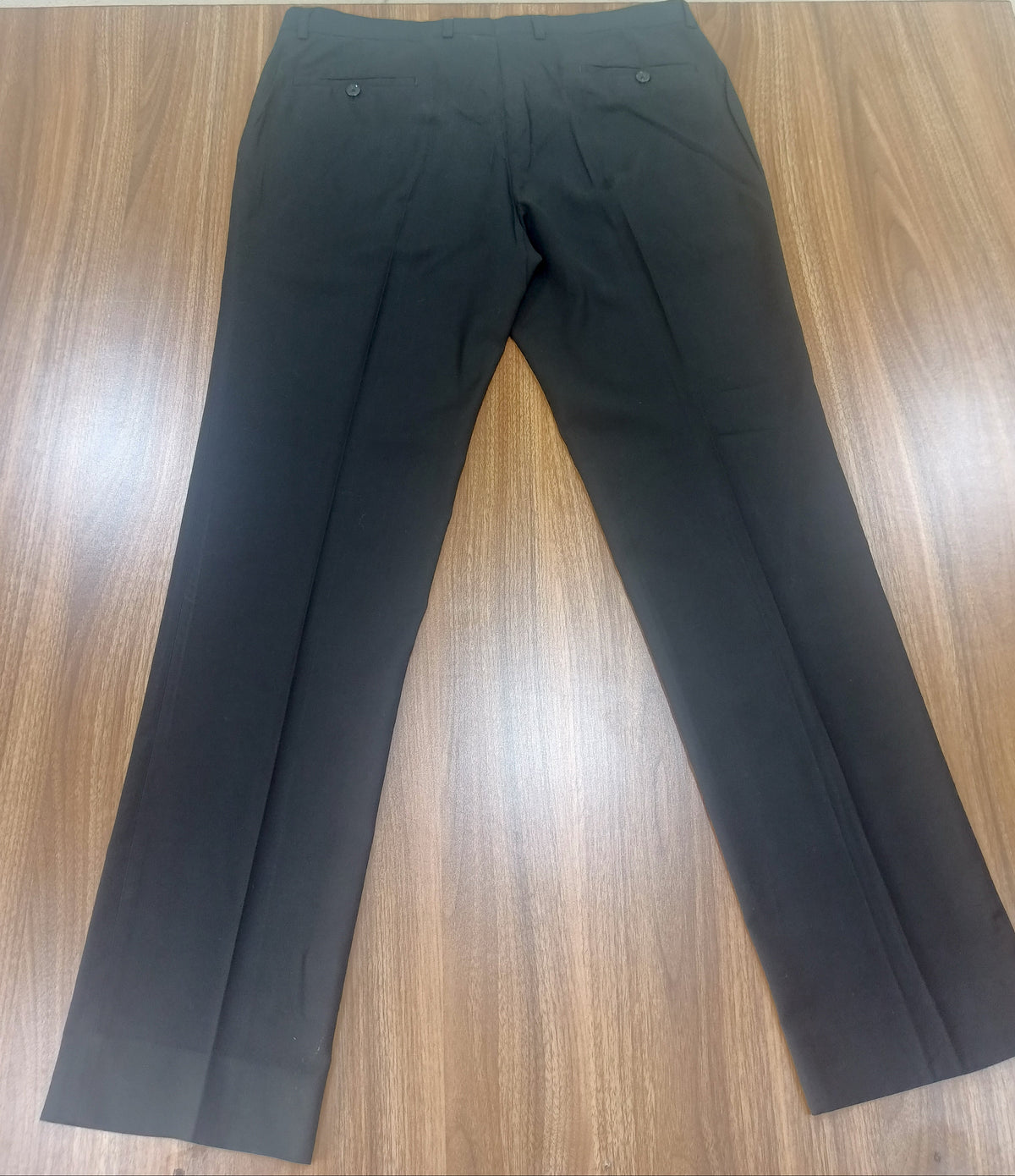 Men's Black Straight -Leg Pant Trouser-Thrift
