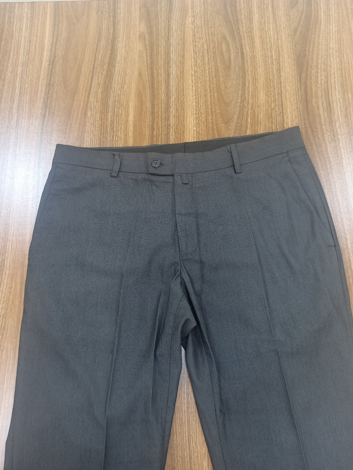 Men's Gray Straight -Leg Pant Trouser-Thrift