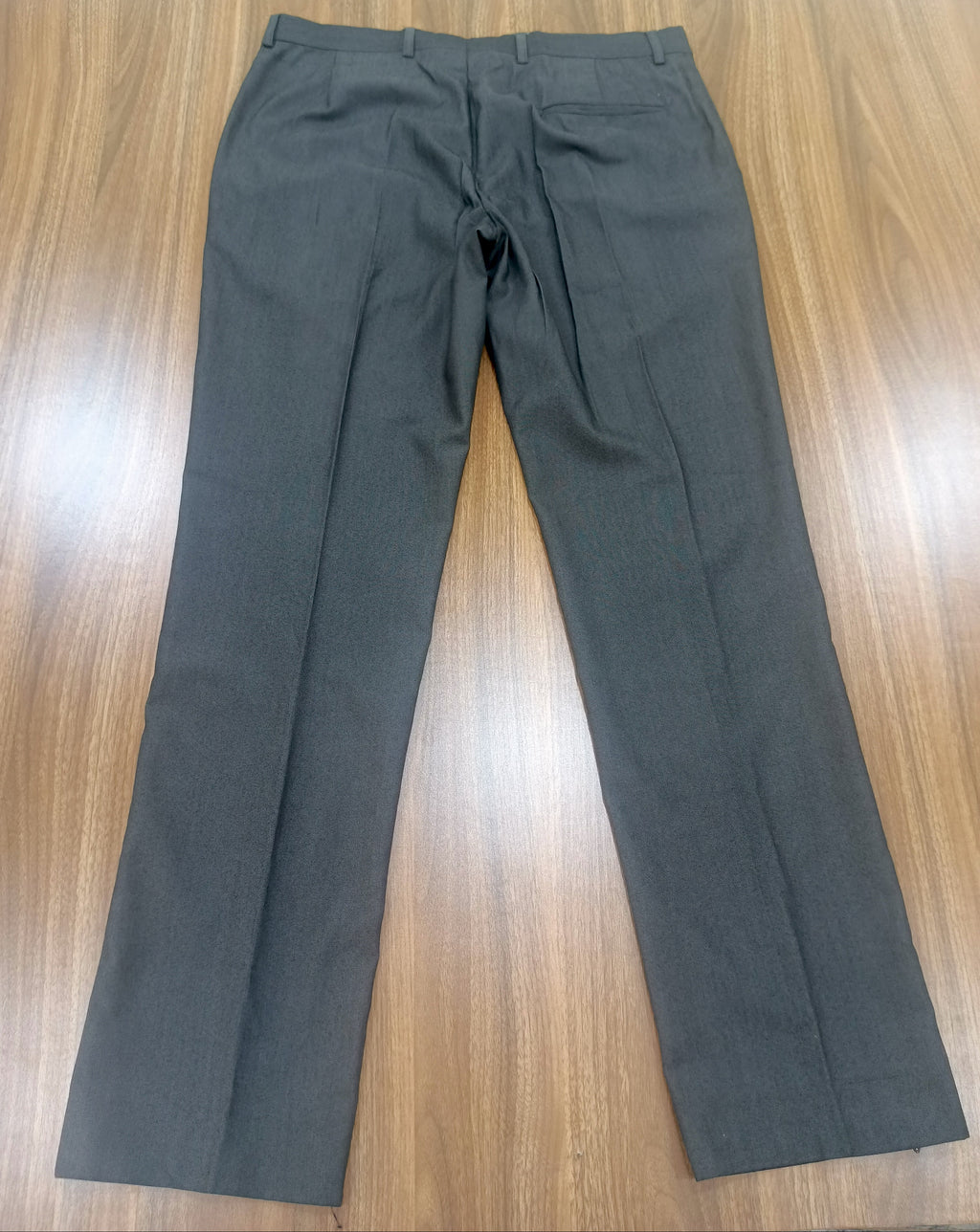 Men's Gray Straight -Leg Pant Trouser-Thrift