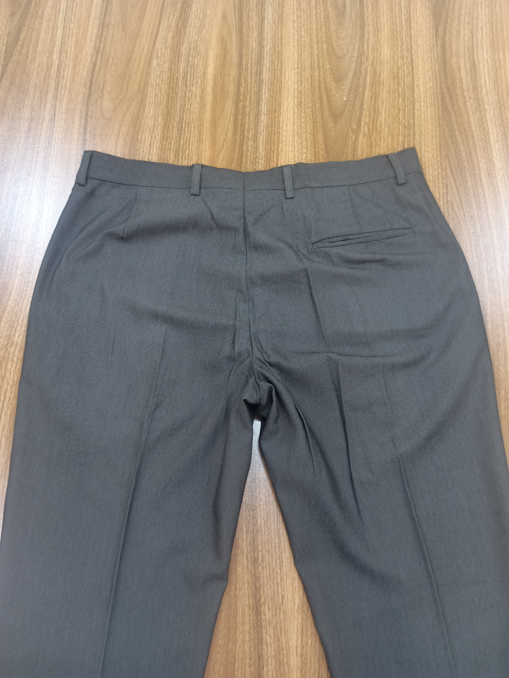 Men's Gray Straight -Leg Pant Trouser-Thrift