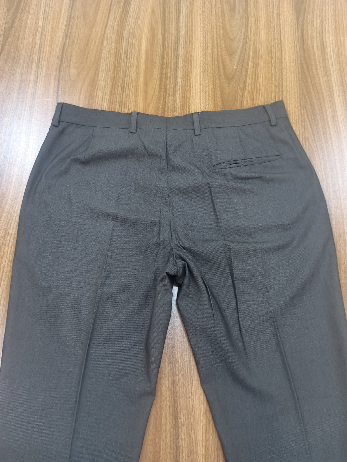 Men's Gray Straight -Leg Pant Trouser-Thrift
