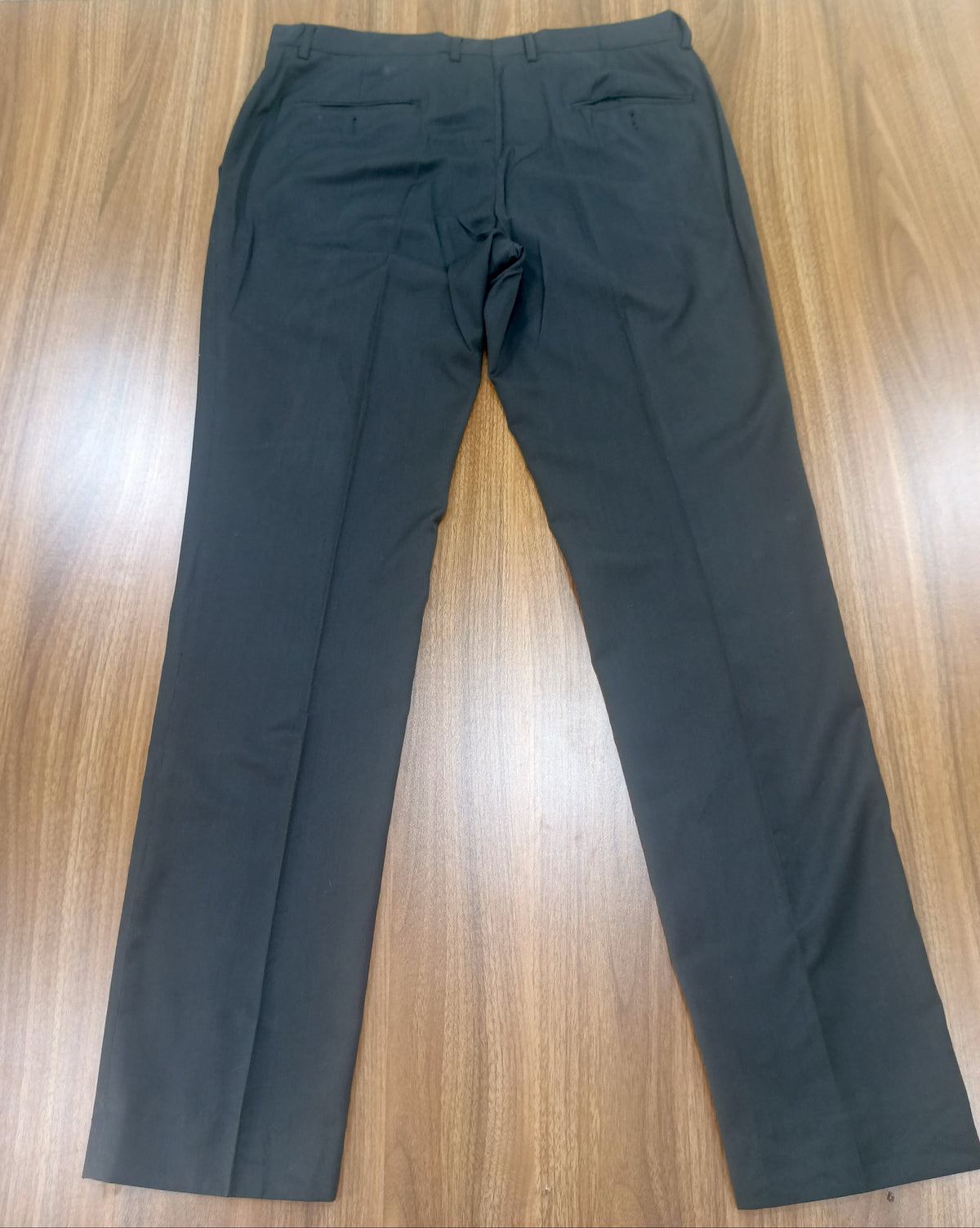 Men's Gray Straight -Leg Pant Trouser-Thrift